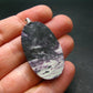 Raw Violet Kämmererite Kammererite Chrome Clinochlore Silver Pendant from Turkey - 1.6"