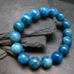 Neon Blue Apatite Genuine Bracelet ~ 7 Inches ~ 12mm Round Beads