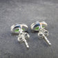 Tsavorite Gem Green Garnet Sterling Silver Earrings from Tanzania - 1.98 Grams