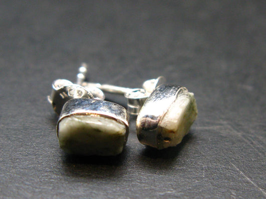 5.70 Carat Phenakite Phenacite Sterling Silver Stud Earrings from Brazil