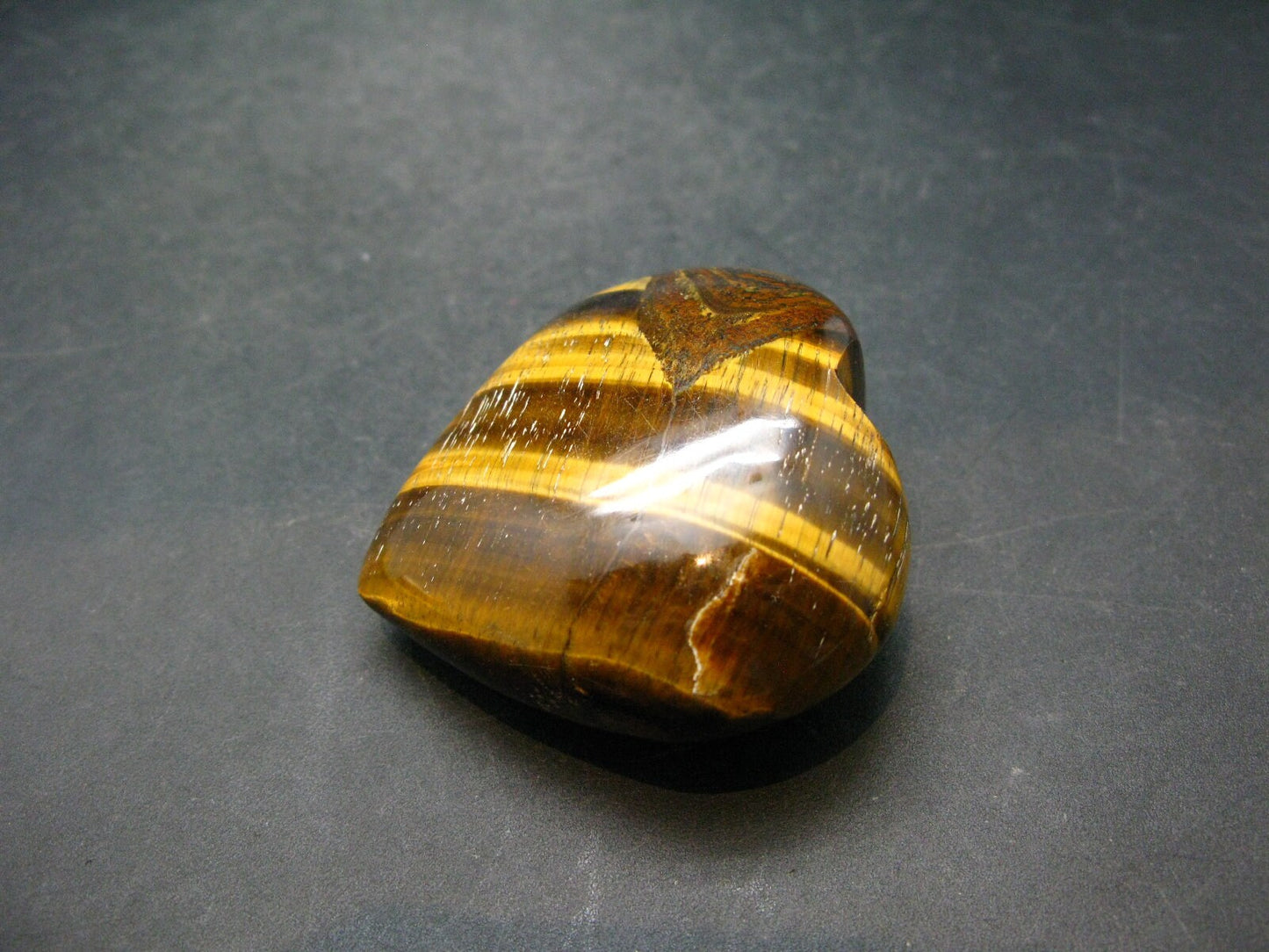 Tiger Eye Heart From Brazil - 2.0"