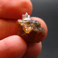 Gem Spessartine Spessartite Orange Garnet Pendant in SS From Tanzania - 0.6" - 5.20 Grams
