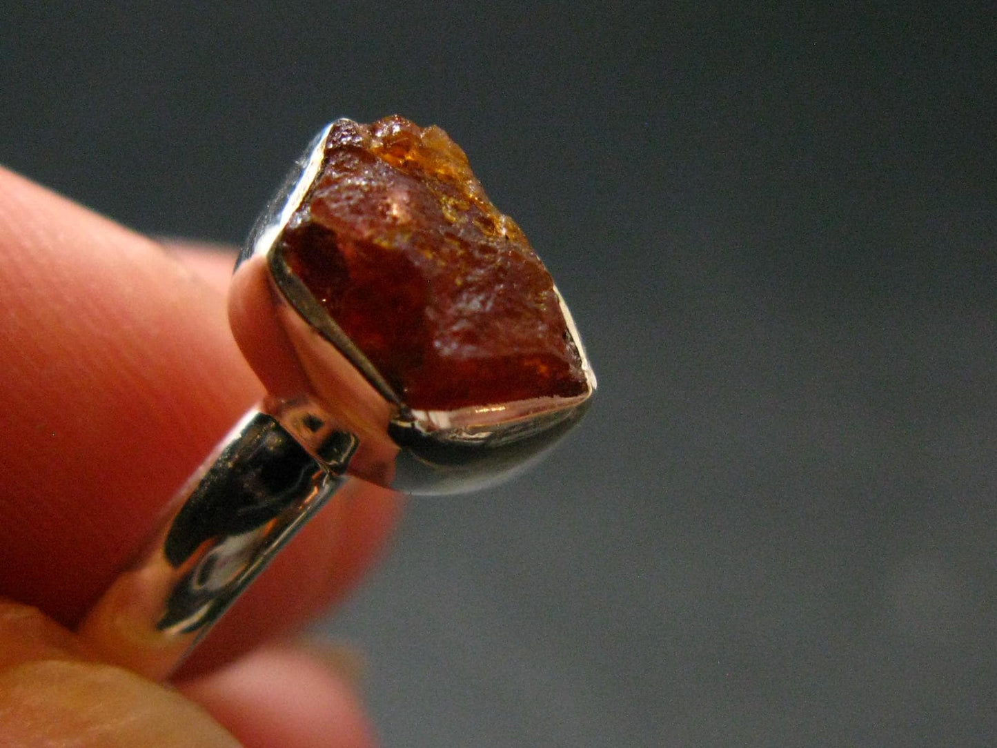 Pezzottaite Crystal Silver Ring From Madagascar - Size 6 - 1.90 Grams