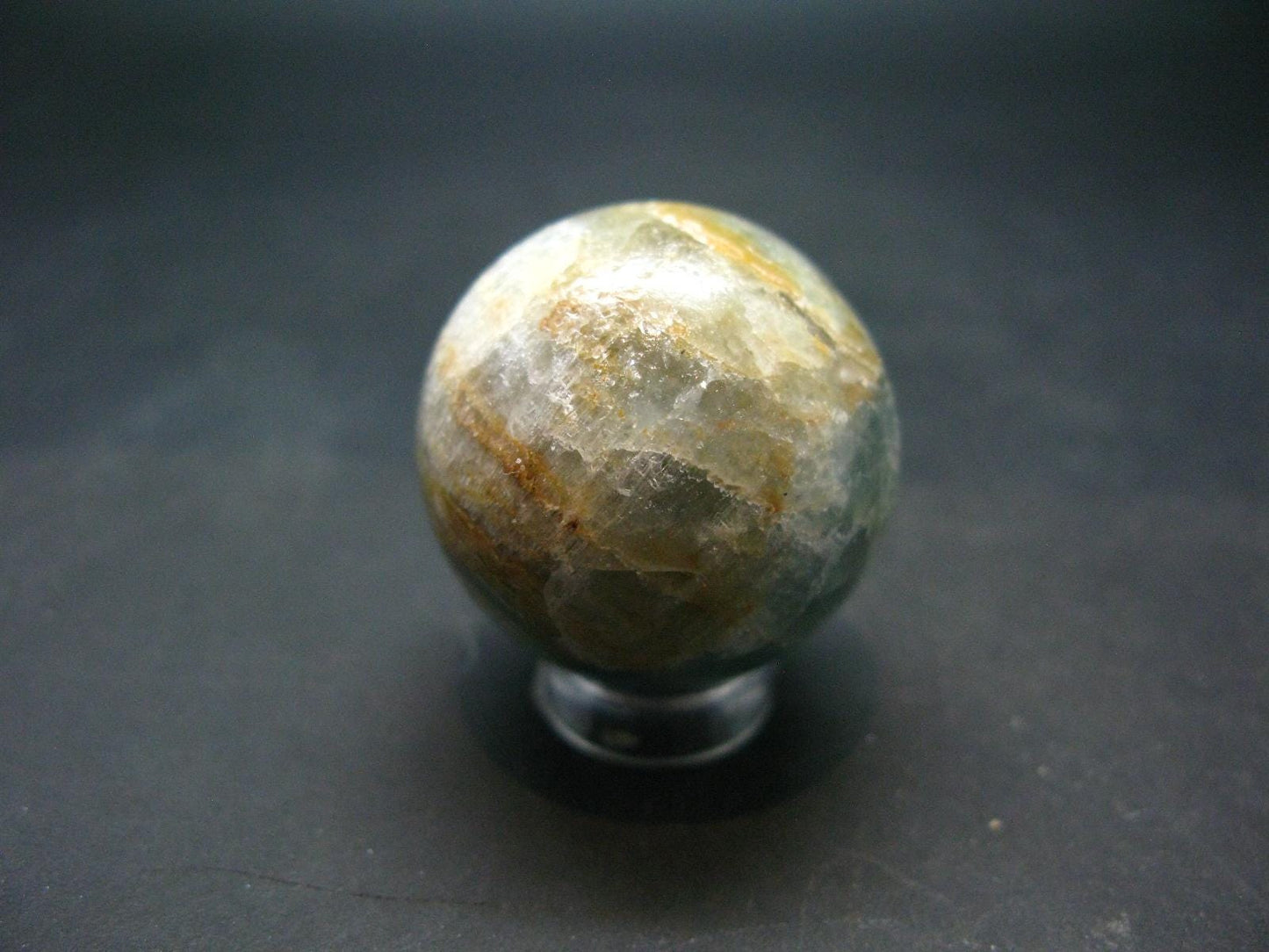 Stunning Lemurian Aquatine Blue Calcite Ball Sphere From Argentina - 1.1" - 37.0 Grams