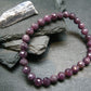 Purple Sapphire Genuine Bracelet ~ 7 Inches ~ 6mm Round Facetted Beads