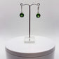 Green Helenite Cushion Cut Earrings – Sterling Silver Gemstone Dangle Earrings