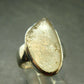 Natural Gem Raw Libyan Desert Glass Tektite Sterling Silver Ring from Libya - Size 9 - 8.96 Grams