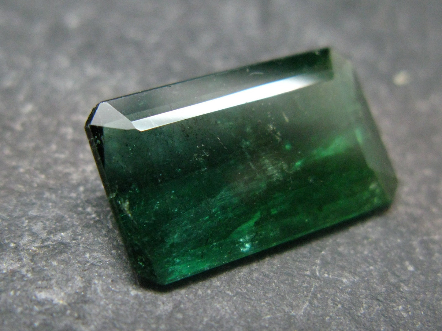 Green Tourmaline Cut Stone Gem From Brazil - 8.60 Carats - 18x11mm