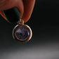 Large Genuine Rich Purple Amethyst Sterling Silver Pendant From Brazil - 0.9" - 3.84 Grams