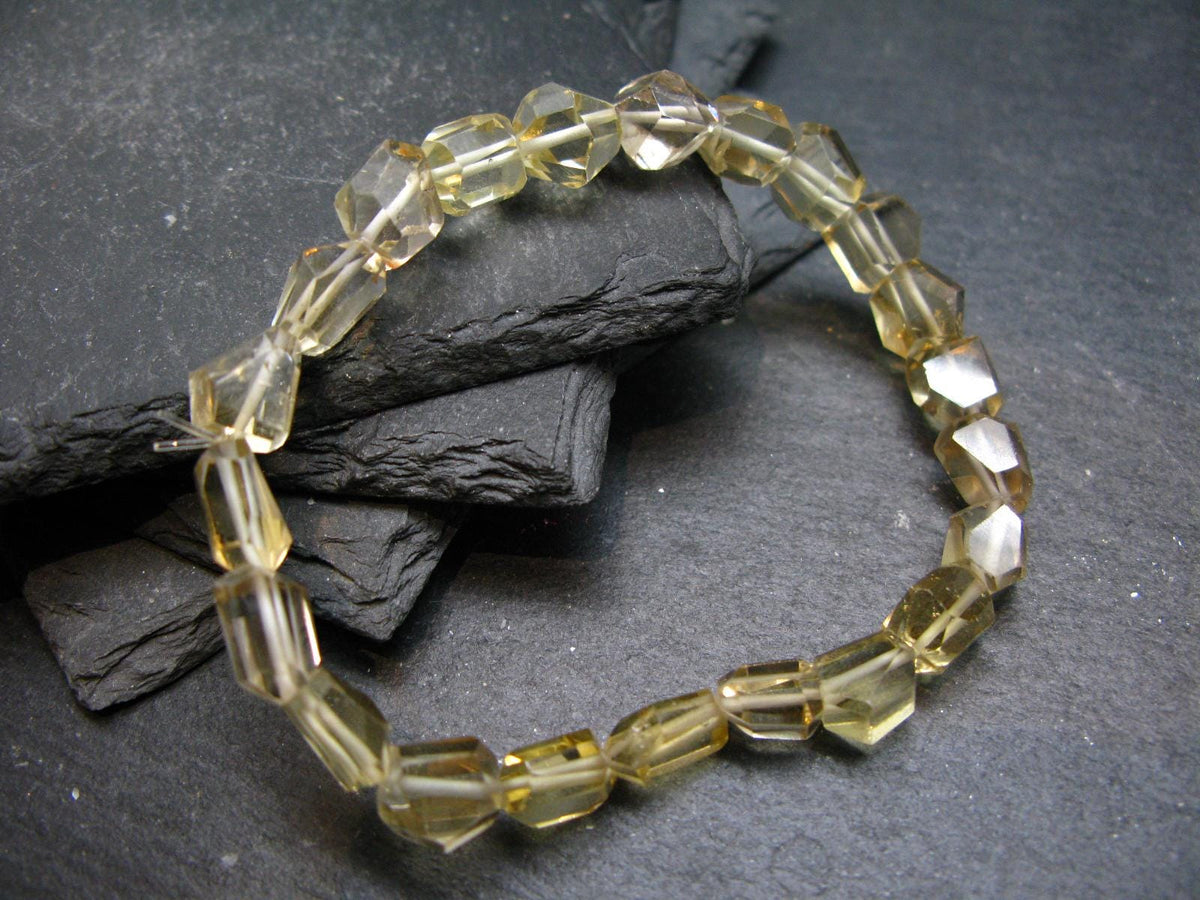 Citrine Genuine Unheated Bracelet ~ 7 Inches ~ 10mm Facetted Beads