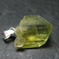 Brazilianite Crystal Silver Pendant From Brazil - 0.8" - 2.08 Grams