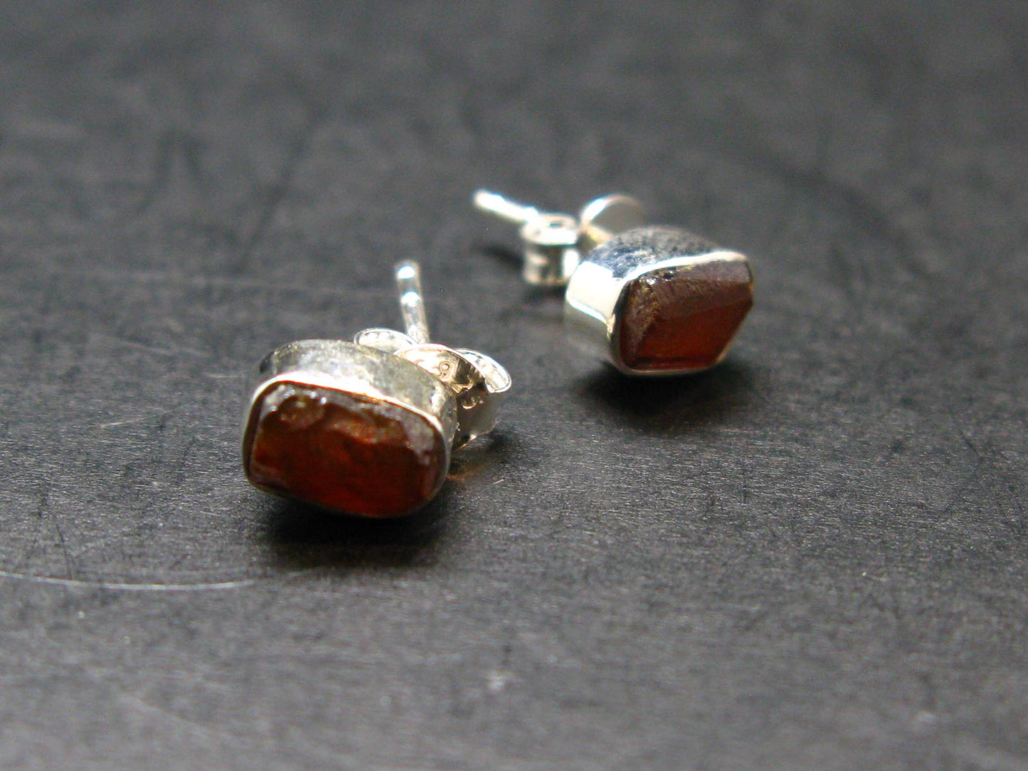 Zincite Zinkite Stud Earrings Sterling Silver From Poland - 1.65 Grams