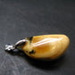 Amber Tumbled Silver Pendant From Poland - 1.4" - 3.03 Grams