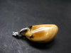 Amber Tumbled Silver Pendant From Poland - 1.4" - 3.03 Grams