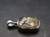 Gray Herderite Silver Pendant from Africa - 0.7" - 1.38 Grams