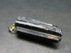 Black Tourmaline Schorl Silver Pendant From Brazil - 1.6"