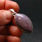 Purple Jade Silver Plated Pendant From Turkey - 1.5" - 6.58 Grams