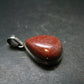 Thulite Silver Plated Pendant From Norway - 1.3" - 6.49 Grams