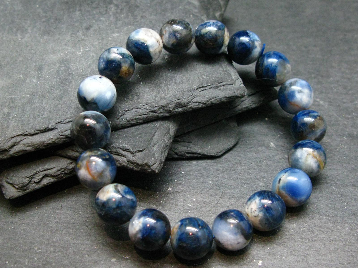 Dianite (Blue Jade) Genuine Bracelet ~ 7 Inches ~ 12mm Round Beads