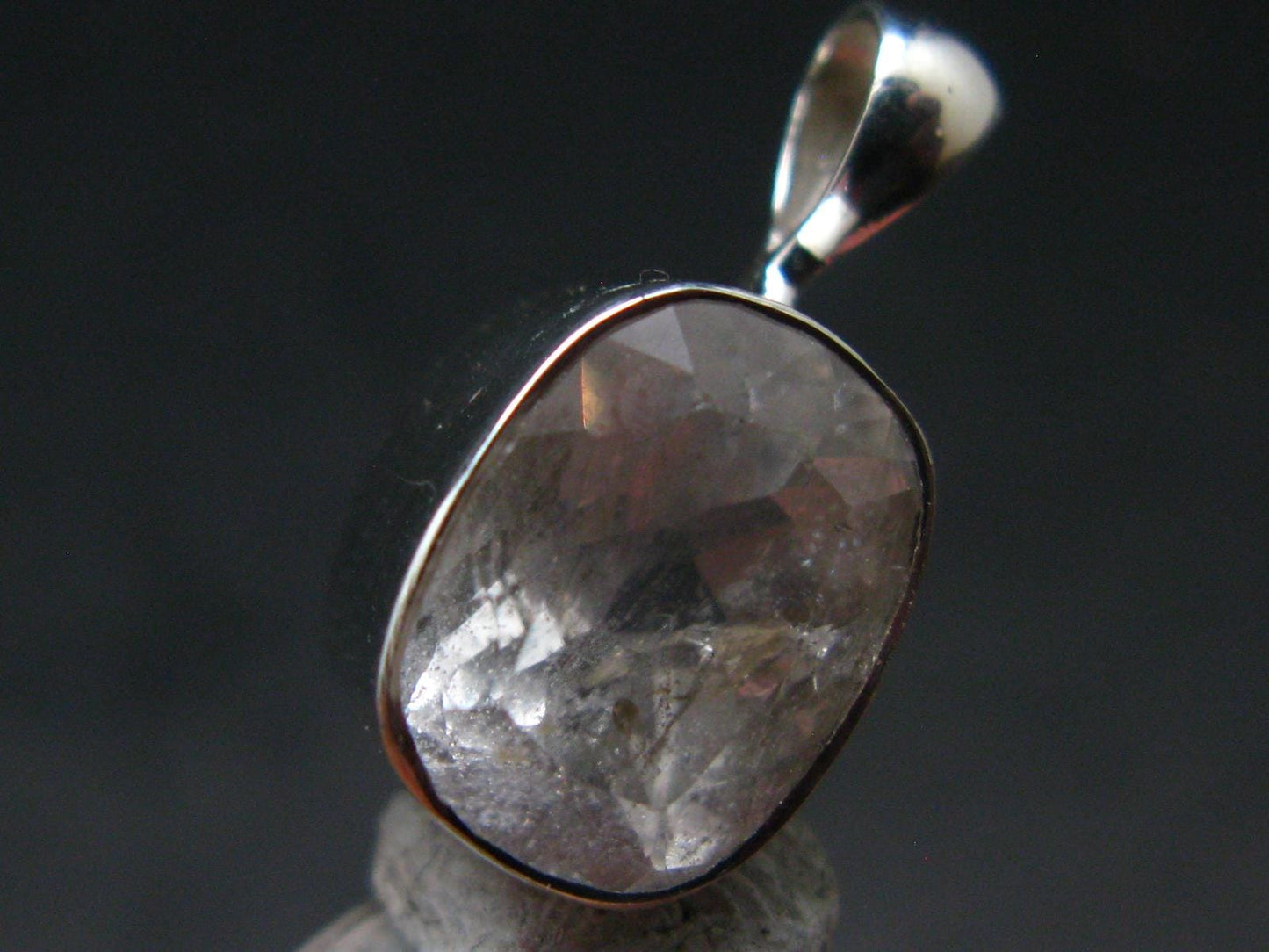 Gem Phenakite Phenacite Facetted Pendant from Russia - 2.57 Grams - 0.8"