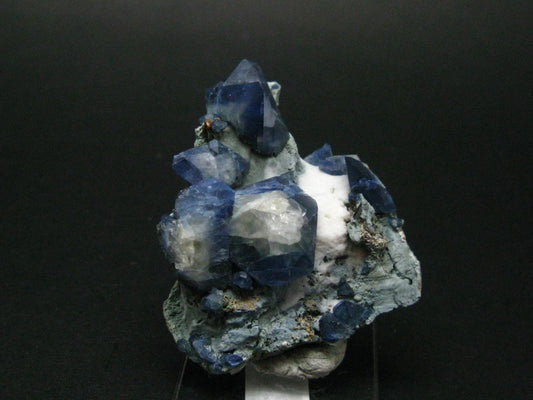 Museum Benitoite and Neptunite on Natrolite Cluster From California - 2.1"