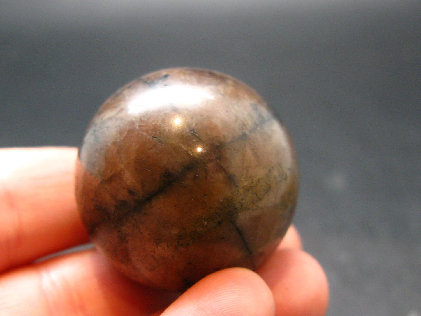 Chiastolite Variety of Andalusite Sphere from China - 1.2" - 51.10 Grams