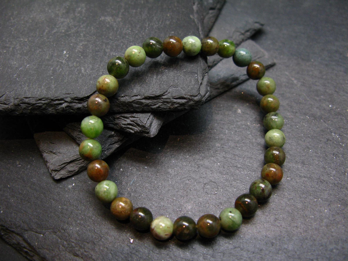Green Opal Genuine Bracelet ~ 7 Inches ~ 6mm Round Beads