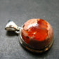 Fire Opal Sterling Silver Pendant From Mexico - 1.1" - 6.21 Grams