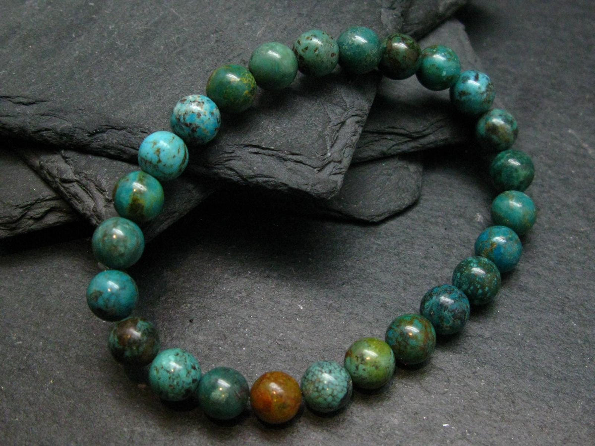 Turquoise Genuine Untreated Bracelet ~ 7 Inches ~ 8mm Round Beads