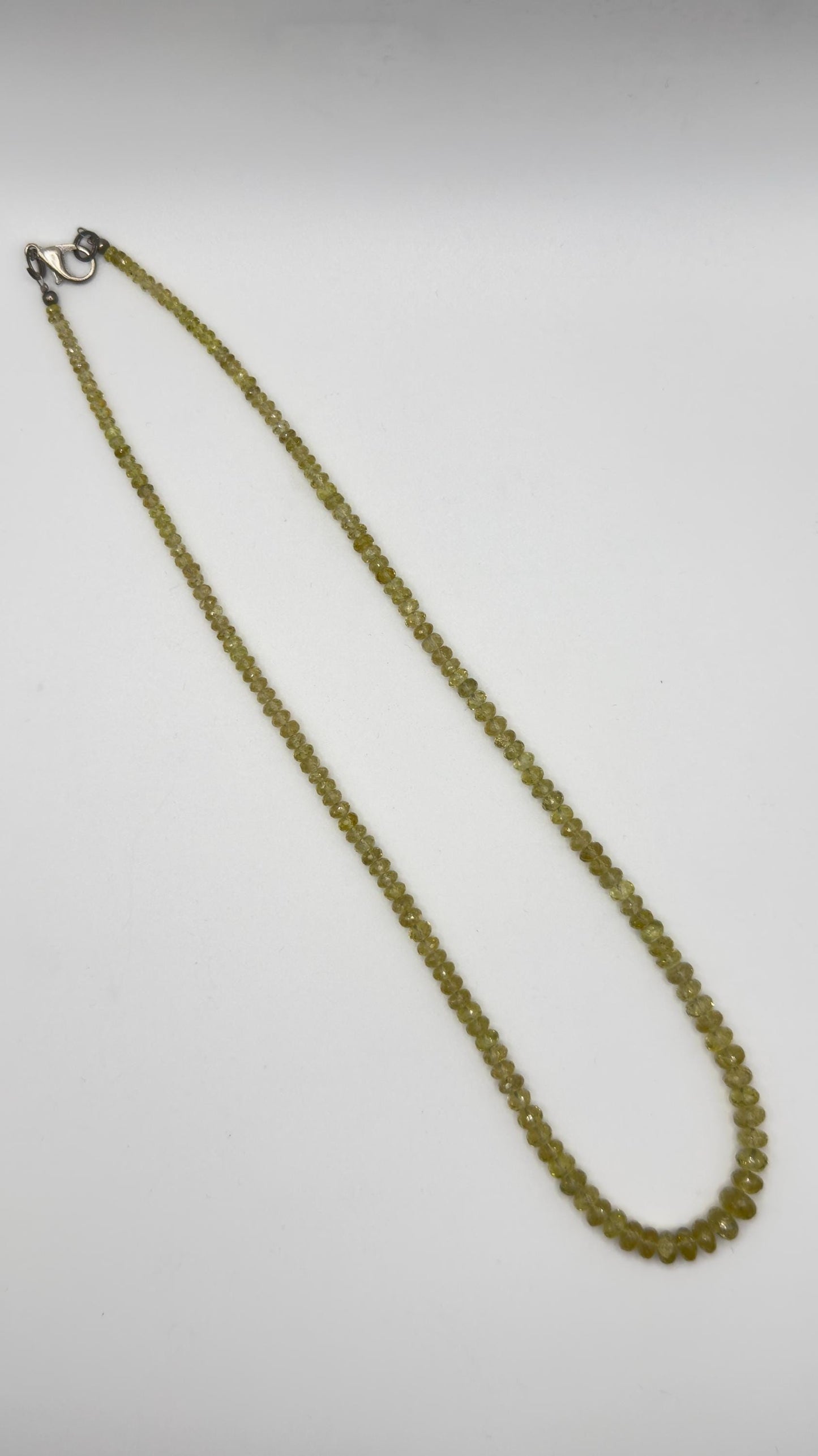 Natural Chrysoberyl, Gemstone Beaded Necklace, Faceted Crystal Strand, Minimalist Jewelry Gift for Her