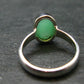 Natural Apple Green Chrysoprase 925 Sterling Silver Ring From Australia - 2.72 Grams - Size 5