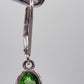 Green Helenite Drop Earrings in Sterling Silver – Oval Gemstone Dangles