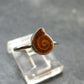 Natural Whole Polished Agatized Ammonite Cleoniceras Sterling Silver Ring from Madagascar - 1.56 Grams - Size 4