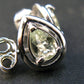 Rare Collector’s Gem!! Gemmy Herderite Crystal Silver Stud Earrings from Africa - 0.84 Carats