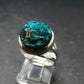 Emerald Green Dioptase Crystal Silver Ring from Congo - 5.44 Grams - Size 8
