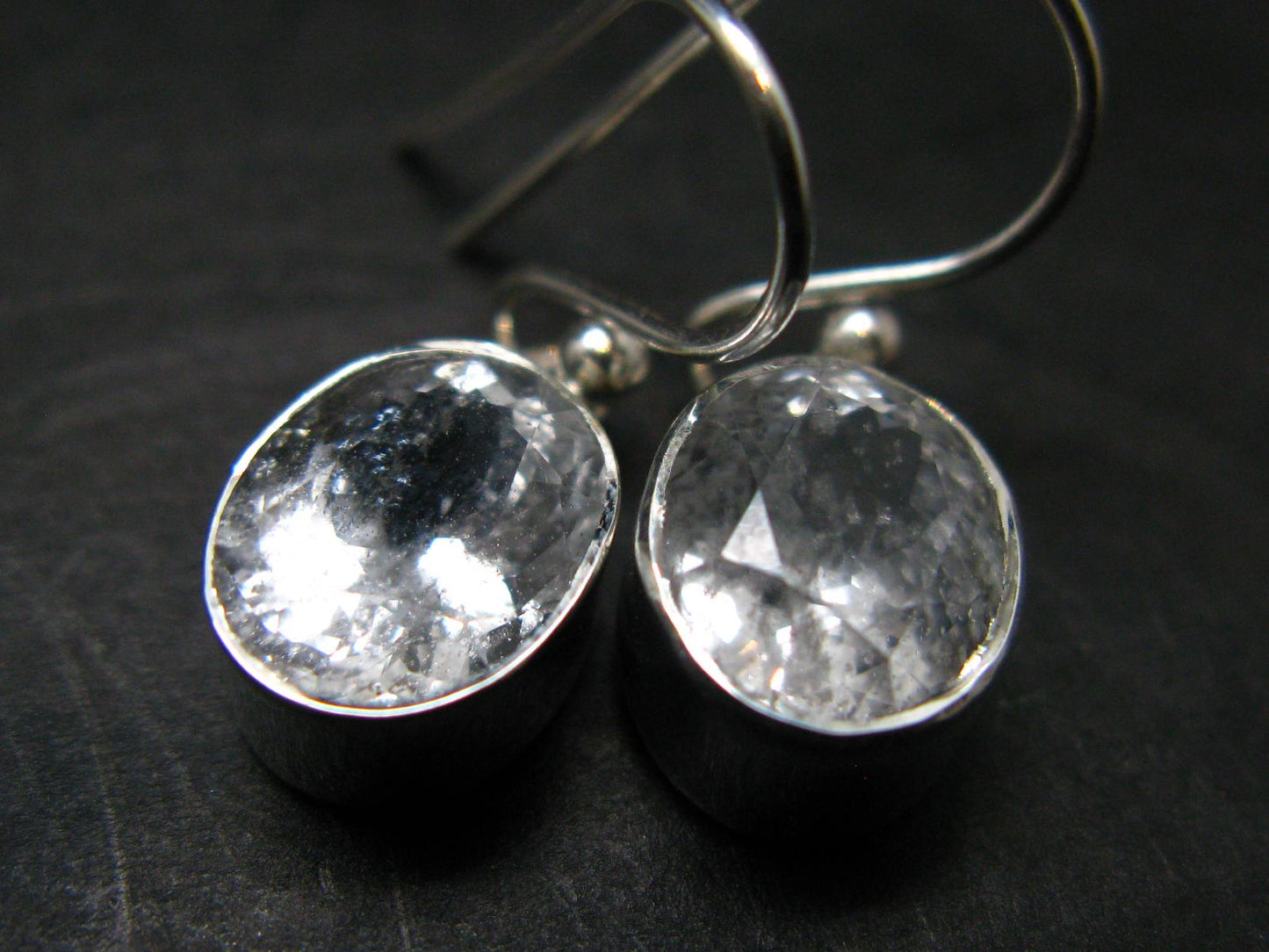 Phenakite Phenacite Silver Earrings From Russia - 3.23 Grams