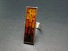Natural Baltic Amber 925 Silver Ring - Size Adjustable
