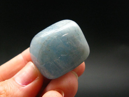 Genuine Blue Aquamarine Tumbled Stone From Brazil - 1.1" - 22.62 Grams