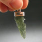 Moldavite Tektite Silver Pendant from Czech Republic - 1.7" - 2.5 Grams
