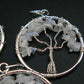Set of Three Natural Moonstone Tree of Life Healing Necklace Pendant