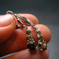 Moldavite Tektite Silver Earrings from Czech Republic - 2.20 Grams