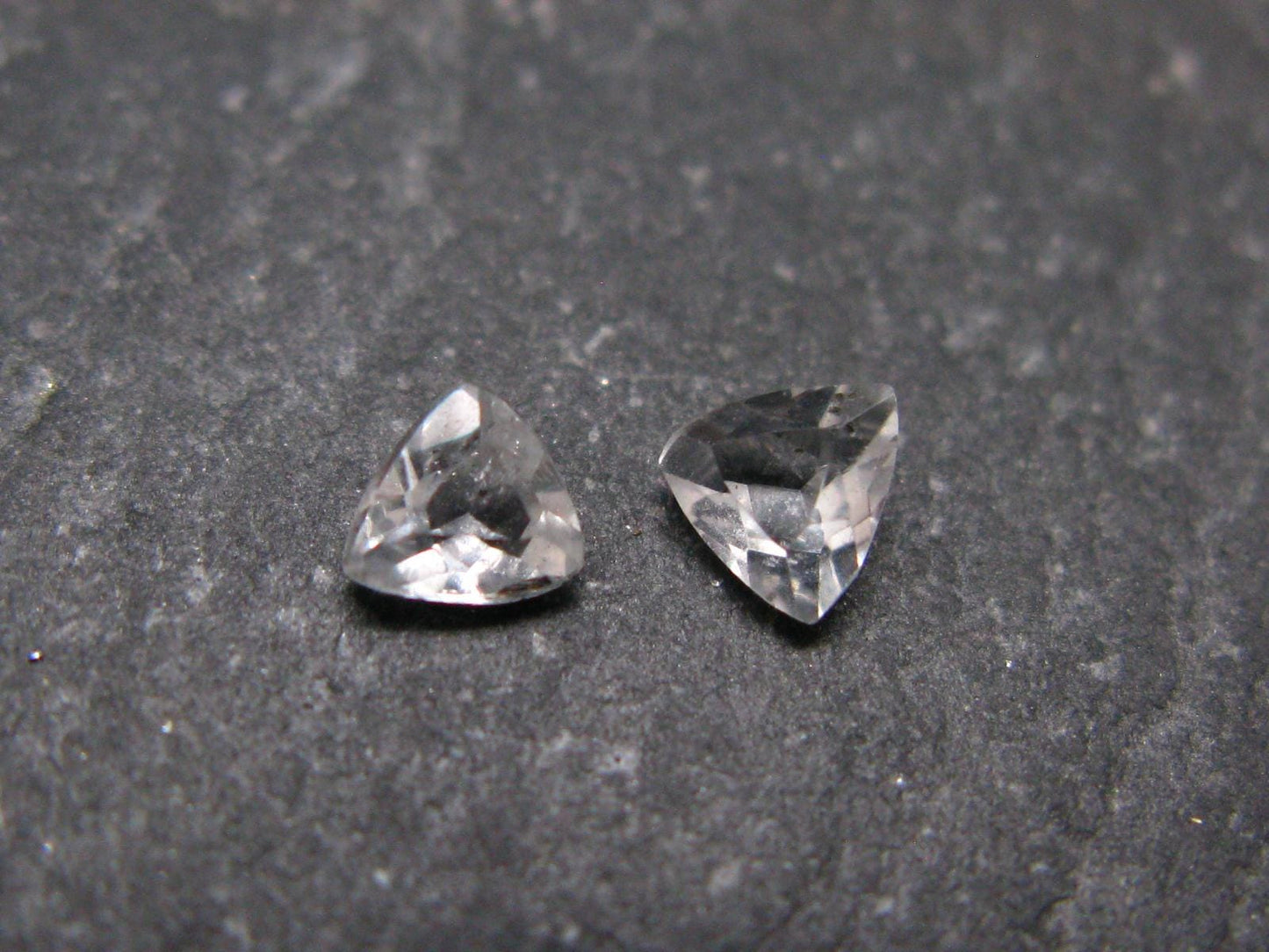 Pair of Gem Phenacite Phenakite Facetted Cut Stones From Russia - 0.35 Carats