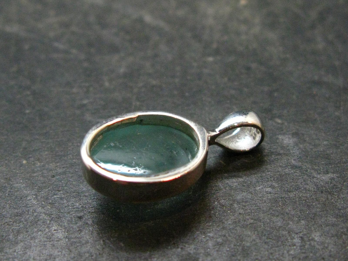 Extremely Rare Grandidierite Silver Pendant From Madagascar - 0.8" - 1.62 Grams
