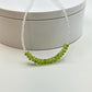 Peridot and White Topaz Beaded Necklace | August Birthstone Jewelry