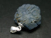 Benitoite Crystal Silver Pendant From California - 1.0" - 3.22 Grams
