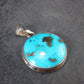 Turquoise Silver Pendant - 1.3" - 5.93 Grams