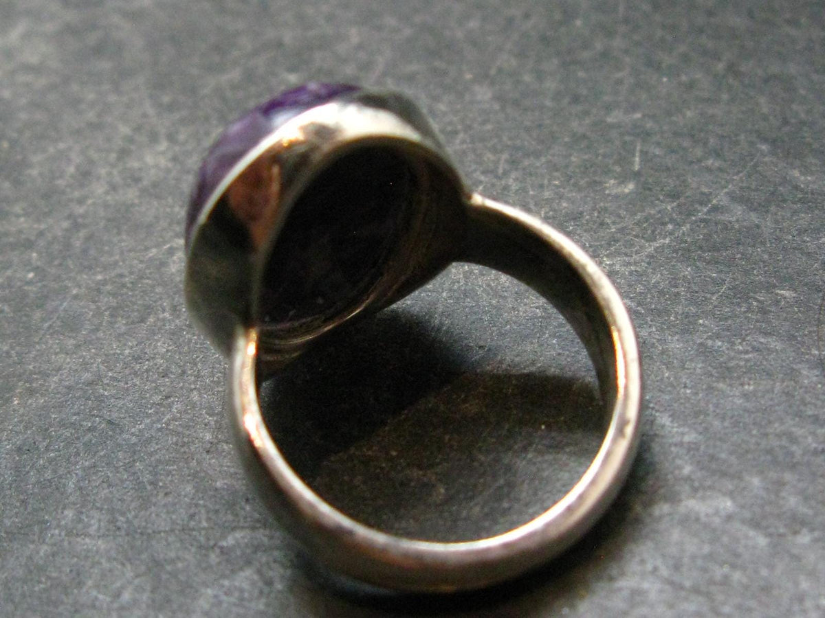 Very Rare Kammererite Chrome Clinochlore Silver Ring from Turkey - Size 7.5