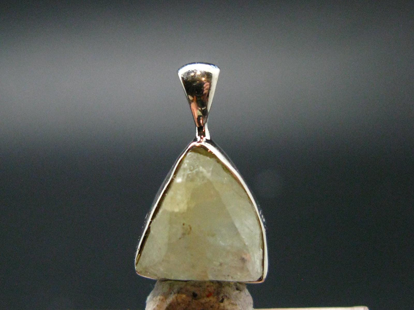 Rhodizite Rhodozite Crystal Silver Pendant from Madagascar - 0.7" - 1.51 Grams