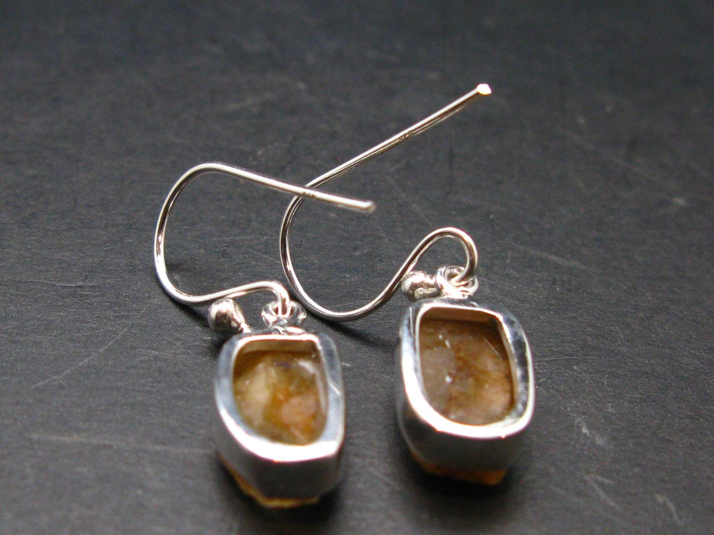 Rare Herderite Crystal Silver Earrings from Brazil - 3.07 Grams
