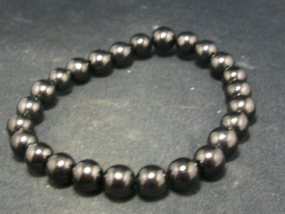 Shungite Bracelet with 8mm Round Beads From Russia - 7"